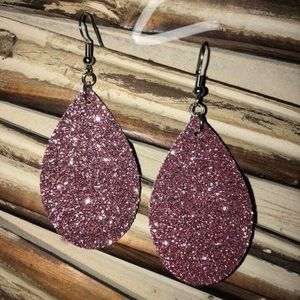 Medium Sparkly Tear Drop Earrings - Pinn